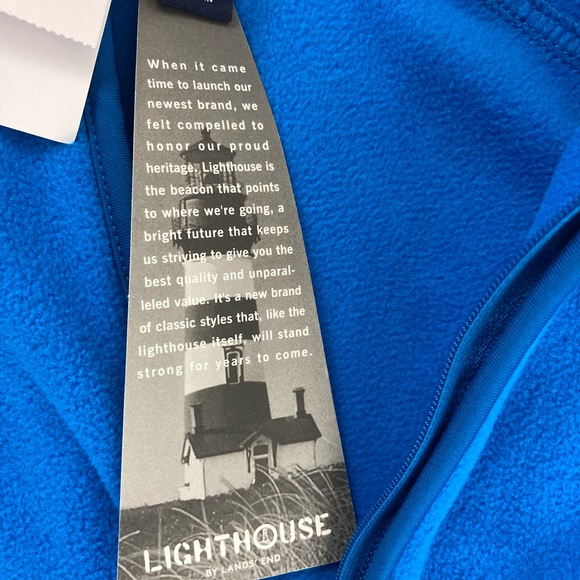 Lands’ End | Intense Blue Fleece Pullover XS NWOT - Picture 9 of 10